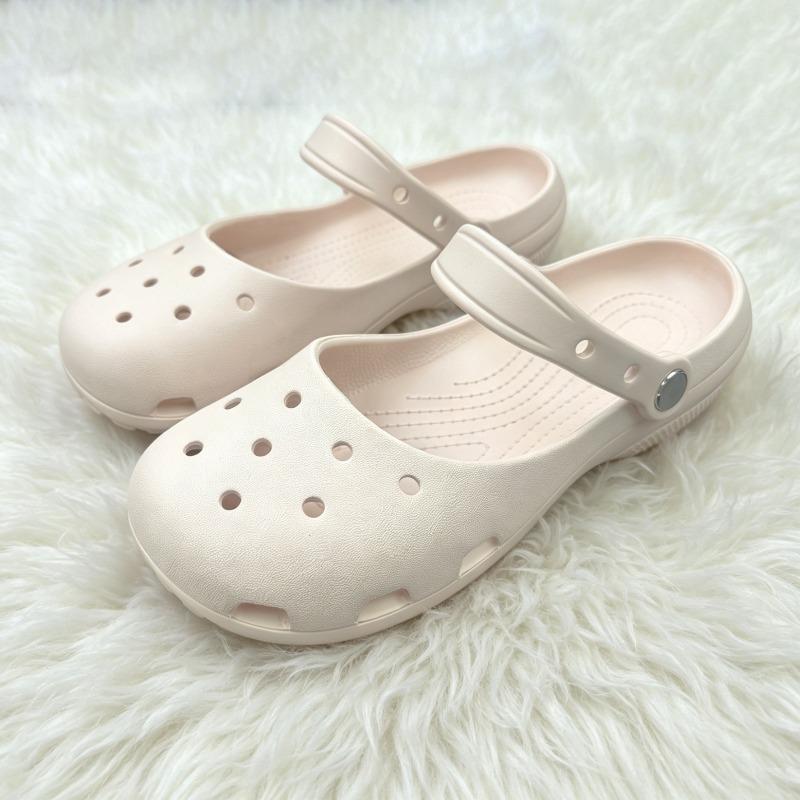 Ballett Lochschuhe 2026 Frühling Neu Ein-Pedal Hohl Strand Sandalen Faule Schuhe
