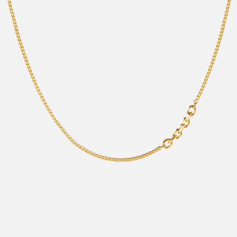 JUDY AND PAUL Louise Simple Chain All-Silver Necklace