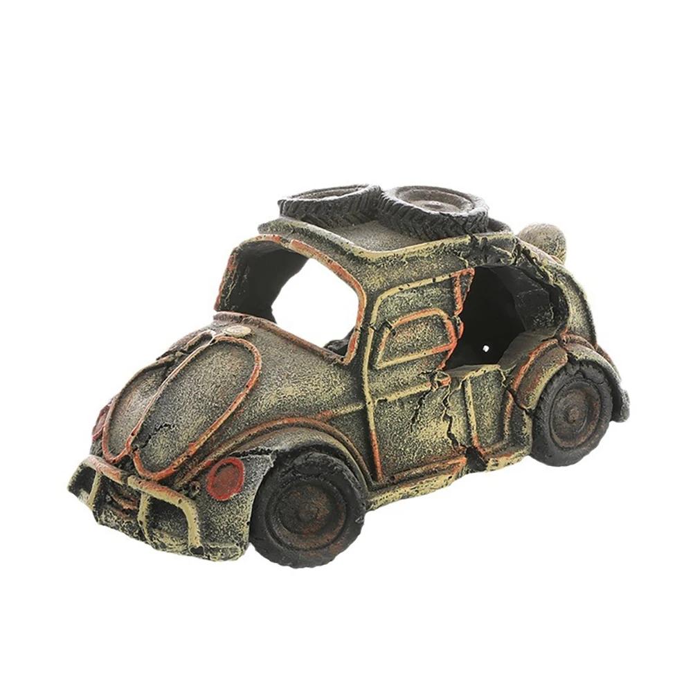 Submarine Decor Artificial Aquarium Decoration Old Car Ornament Resin Landscaping House Fish Accessories Aquarium Stuff