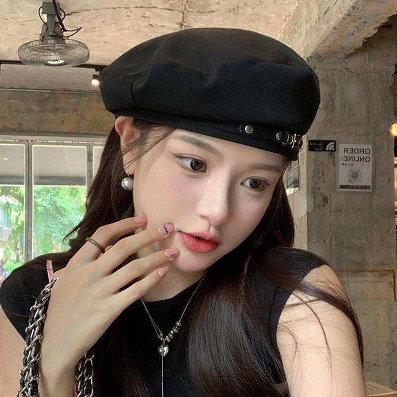 Korean Version Women'S Beret Spring And Autumn Hat Vintage Versatile Painter'S Hat, Makes The Face Look Smaller, Newsboy Cap