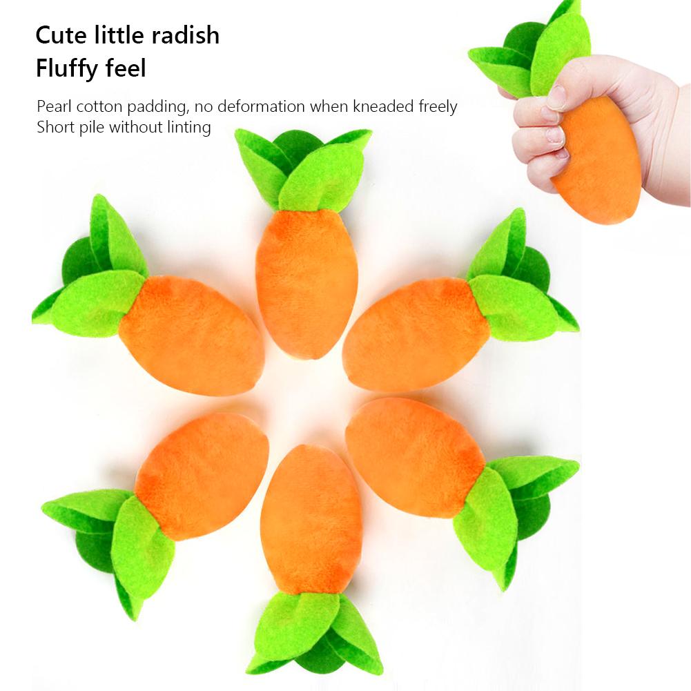 Dog Plush Puzzle Toy with 6/8 Carrots Interactive Carrot Dog Enrichment Toy Carrot Patch Dog Snuffle Toy for Pet Stress Relief