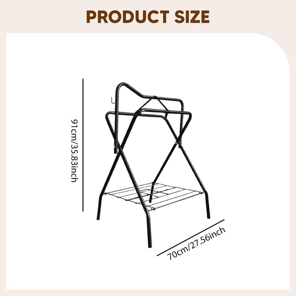 Portable Saddle Rack Standing Saddle Holder, Heavy Duty, Equestrian Equipment Accessories Foldable