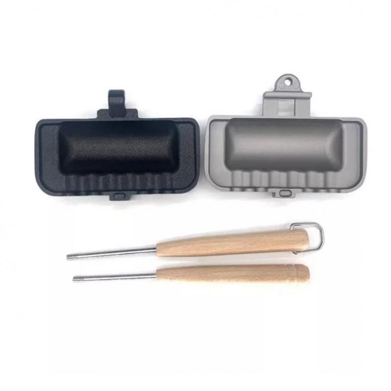 Double-Sided Sandwich Pan Foldable Sandwich Maker Non-Stick Frying Pan for Bread Toast Breakfast Machine Pancake Maker