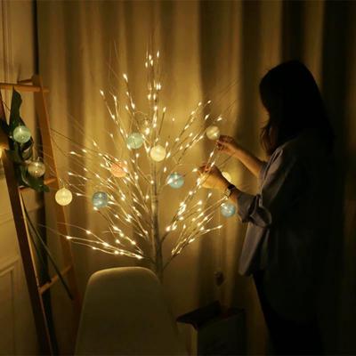 60cm LED Mesteacan Decor de Crăciun Lumină pentru dormitor pentru peisaj Decor luminos DIY Decor de Anul Nou Pom de Crăciun Cadou de petrecere