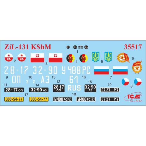 ICM 1/35 Soviet ZiL-131 KShM Command Vehicle Plastic Model