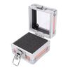 25 Holes Aluminum Alloy Nail Drill Bit Case with Foam Insert Transparent   Cover Manicure Nail Drill Bit Holder