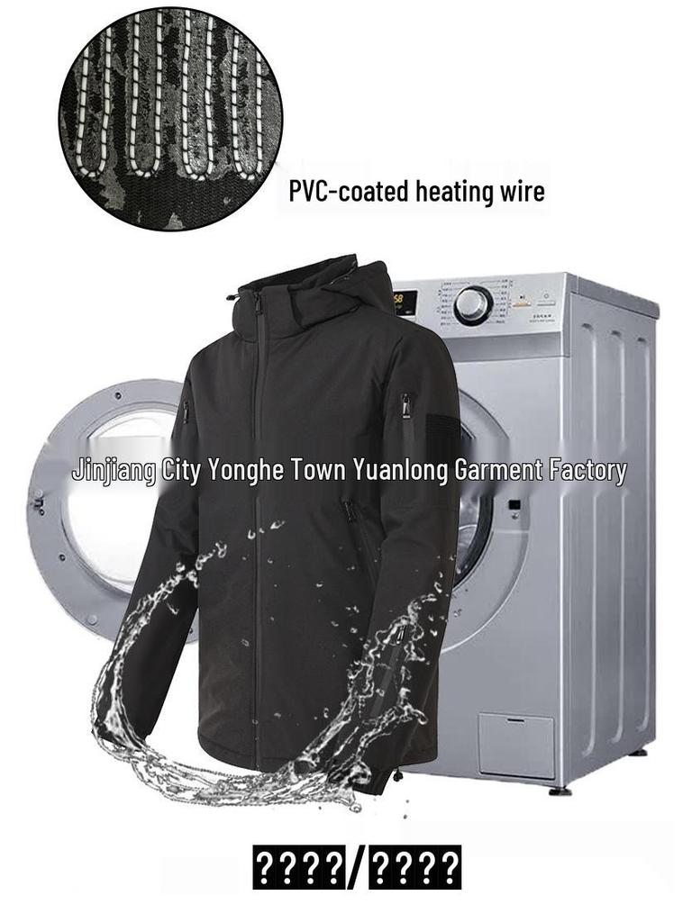 Unisex Smart Heating Parka - Full Body Heated, Windproof & Waterproof Jacket for Outdoor Warmth