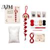 Crochet Supplies for Beginners Doll Spiral Ornament DIY Kit, Holiday Craft Set with Christmas Kit Soft Yarn, Beads, Tree Hanging Window Wall