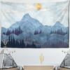 Magic Mountain And Forest Tapestry Wall Hanging Art Mural Bohemian Wall Blanket Hippie Dormitory Background Cloth Decor