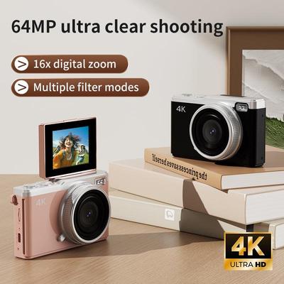 New Digital Camera with Rotating Screen – High-Resolution, Portable, and Ideal for Students; Perfect for Selfies and Mobile Uploads.