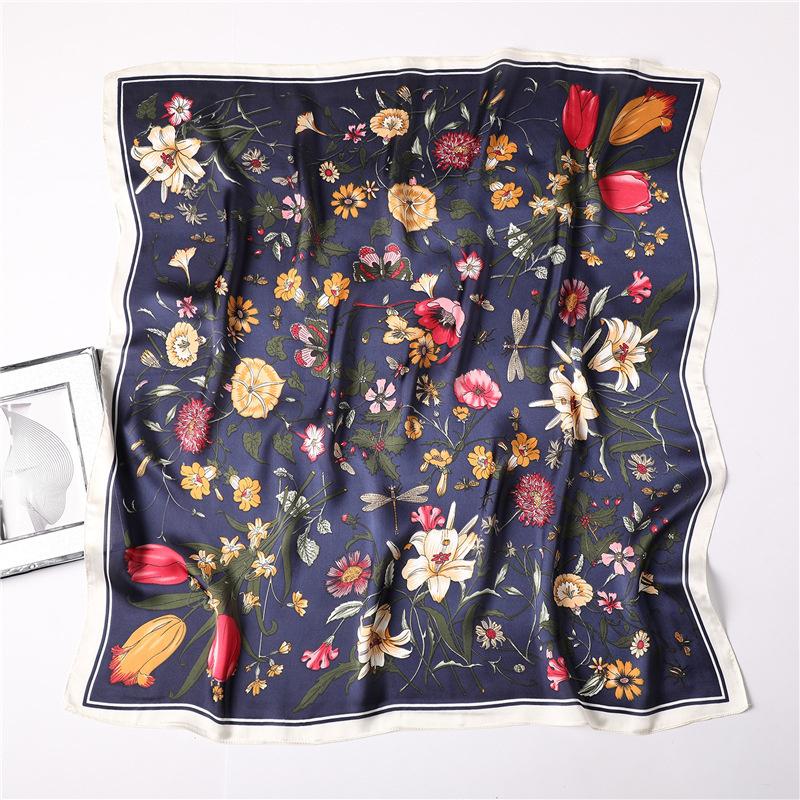 Luxury New Printed Scarves Women's Silk Scarf Spring and Summer Floral Decorations Small Neckties Hairbands Bags Wholesale