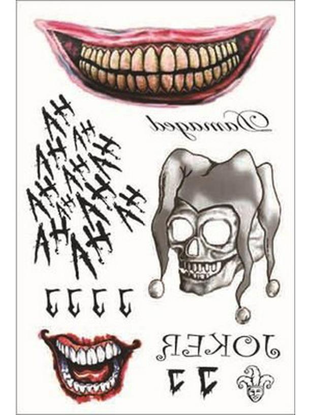 Хэллоуинские тату-наклейки Отряд Самоубийц X-Force: Тема Харли Квинн и Джокера As Marked on Product