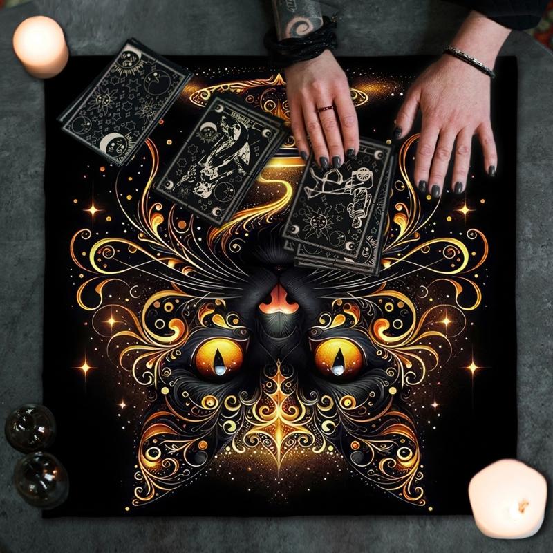 Luxurious Velvets Tarots Cloth Soft Velvets Divination Mats Mystical Symbols Enhances Spiritual Practice