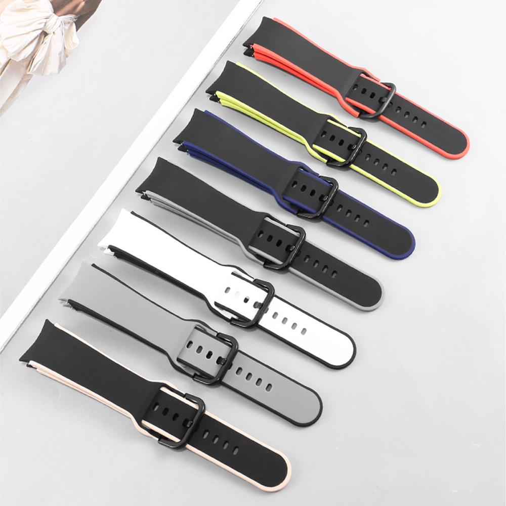 No Gaps Straps for Samsung Galaxy watch 7/6/5 Pro/4 Classic 44mm 40mm 20mm Silicone bracelet correa Galaxy watch 7 band