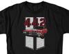 Oldsmobile Distressed 442 Red Classic Car Black Shirts