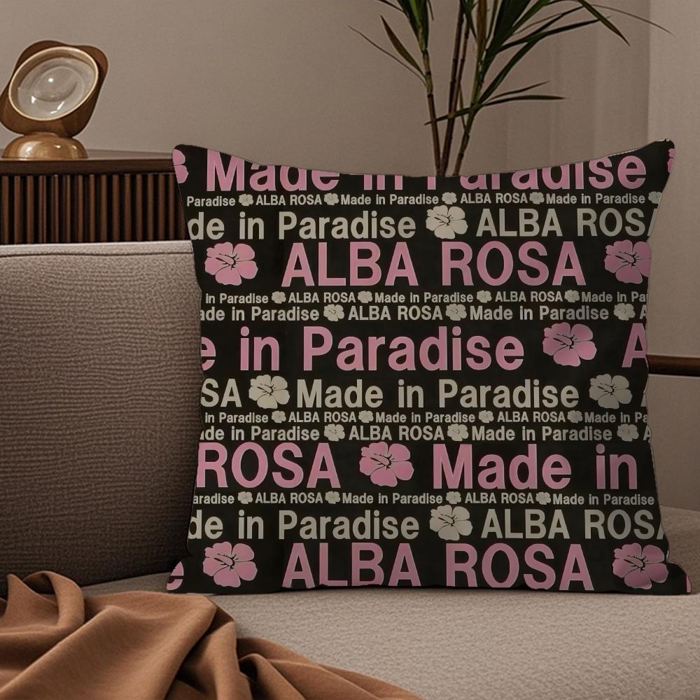 Fashion AALBA RROSA Pillow Case Silky Elegant Comfort Sofa Bed Invisible Zipper