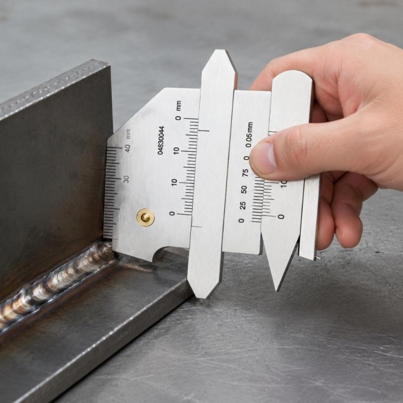 Welding Inspection Gauge Instrument, Steel Measuring Tool with Adjustable Slides for Width, Spacing, and Joint Preparation