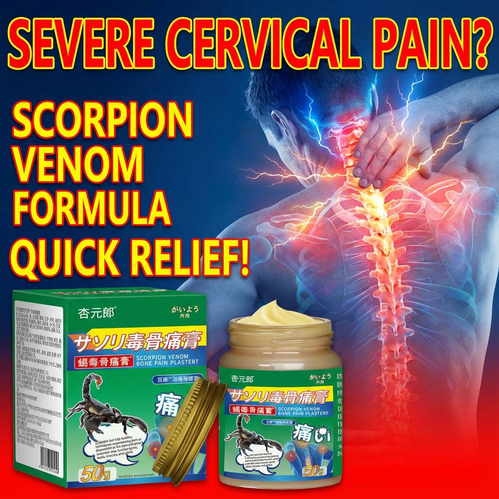 

Scorpion Venom Herbal Rub for Cervical Vertebrae Area Massage Neck Shoulder Muscle Stress & Soreness Relief Body Care Paste