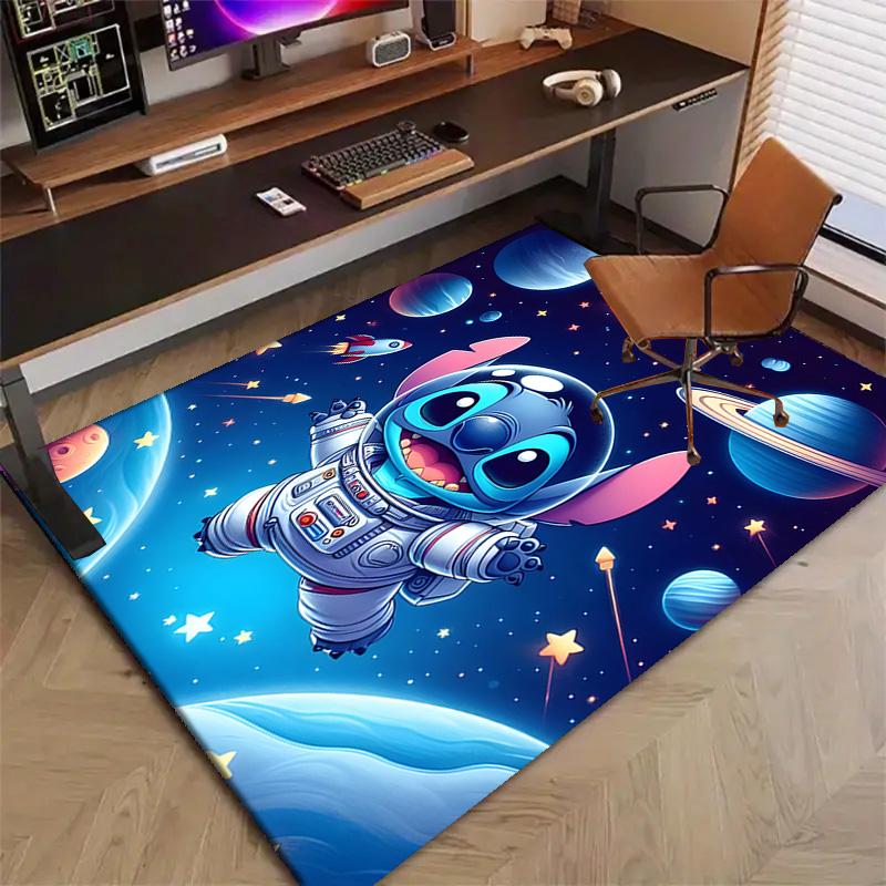 1pc S-Stitch Design Printed Area Rug Carpet for Bedroom Living Room Home Decor Rugs Mat Non Slip Mat Rug for Bedside