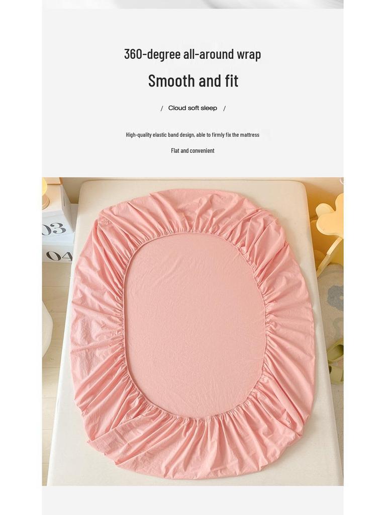 Red Bean Fitted Sheet: Universal Non-Slip Mattress Protector for All Seasons