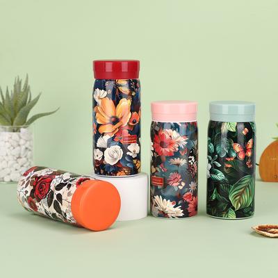 Νέο Ανοξείδωτο Χαλύβδινο Εκτυπωμένο Κύπελλο Τσέπης Διπλού Τοιχώματος Κενού Μίνι Θερμός Υψηλής Εμφάνισης Φορητό Πρακτικό Κύπελλο