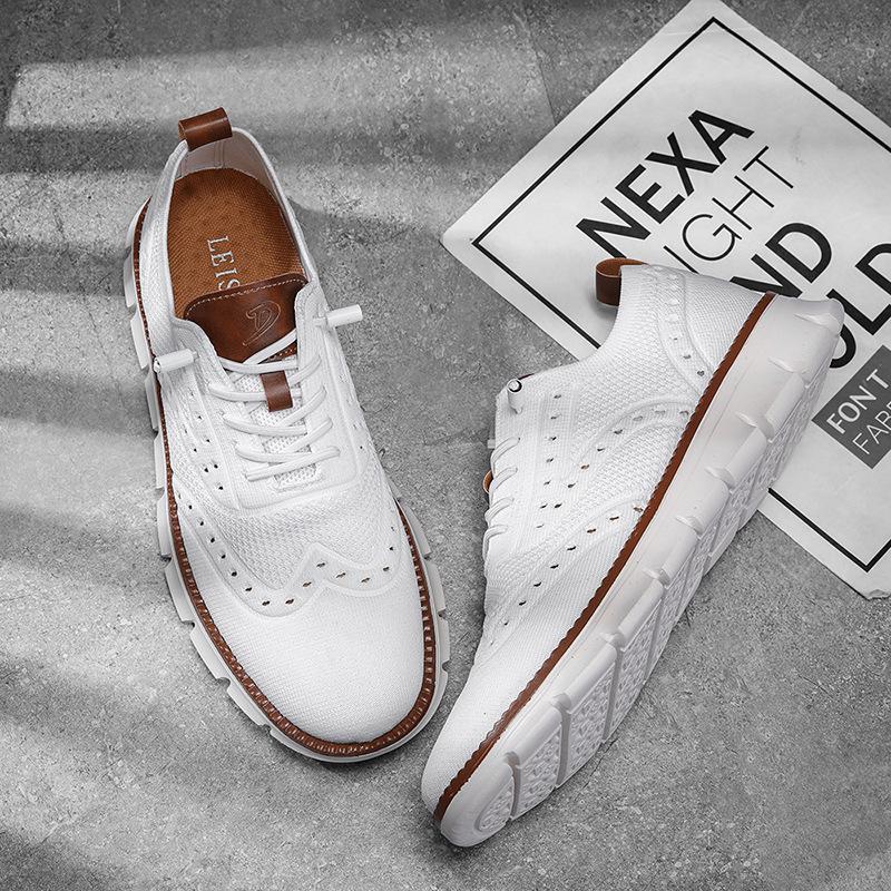 2025 new summer large size 50 fly-woven mesh casual shoes soft sole light one-pedal sports casual shoes