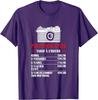 Photographer Price Camera Audiovisual T-Shirt 100% Cotton O-Neck Short Sleeve Summer Casual Mens T-shirt Size S-3XL