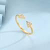 copper Ring Ideal For Woman Triangular Geometry Open Ring Authentic Jewellery High Quality Durable Material Elegant Design