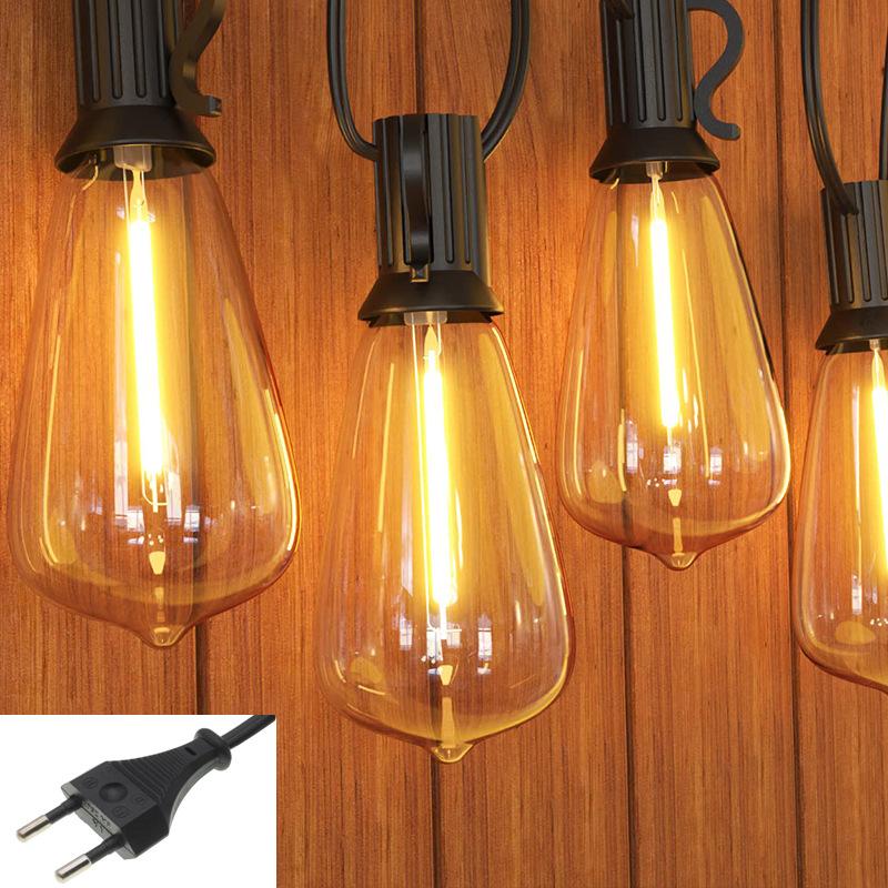 

Уличная садовая гирлянда ST38 Рождественская высоковольтная гирлянда 120 В ПЭТ высокочеткая световая гирлянда 50FT 25T