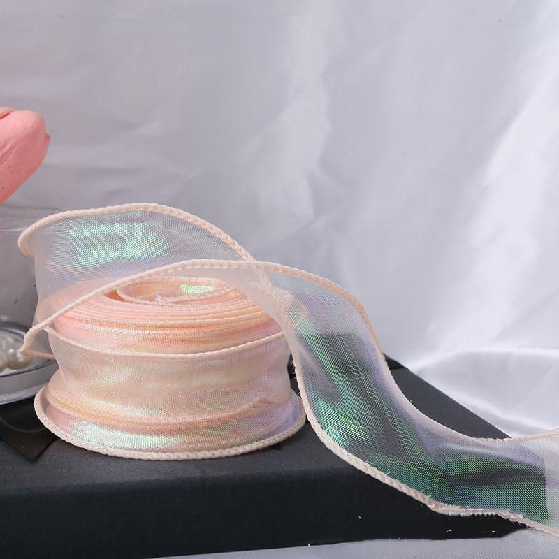 

9M 4CM Рыбий хвост пряжа лента для DIY бант украшение для волос букет подарочный упаковочный материал волнистые шелковые ленты декор для вечеринки