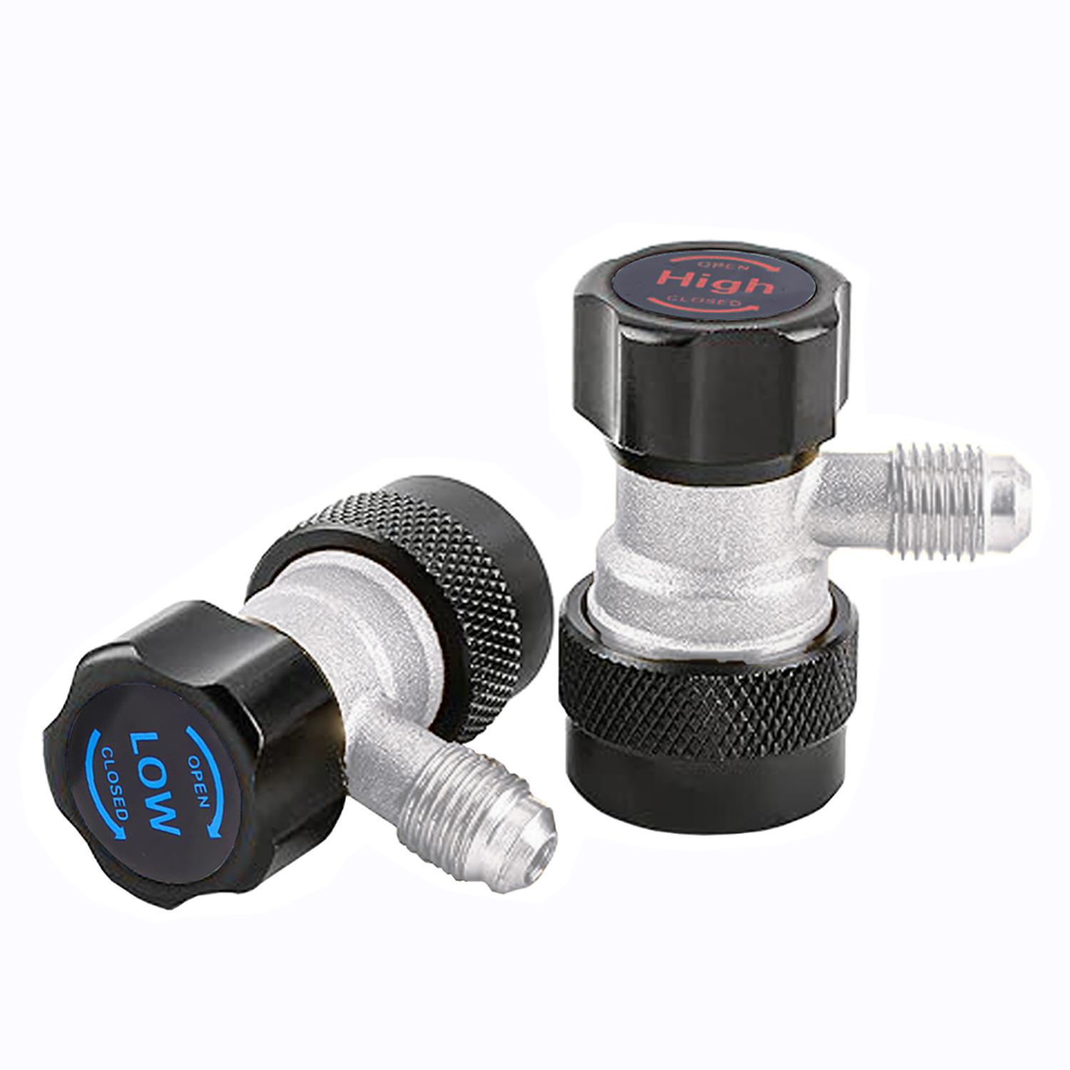NEW R134A A/C AC Compressor R134A Manual Quick Coupler Adapter Air Condition 1/4 SAE Connectors Accessories