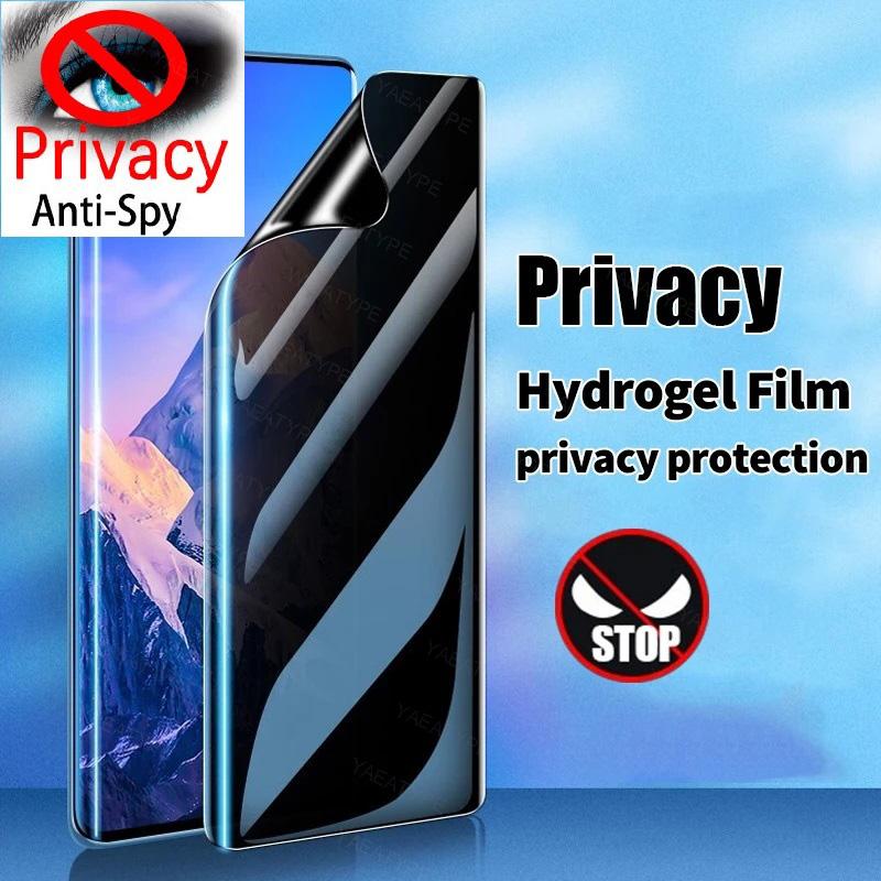 3PCSAnti-Spy Privacidade Hidrogel Film, protetor de tela para OPPO Realme GT Master Edition, Realmi GT Master 10, 11, 9 Pro Plus