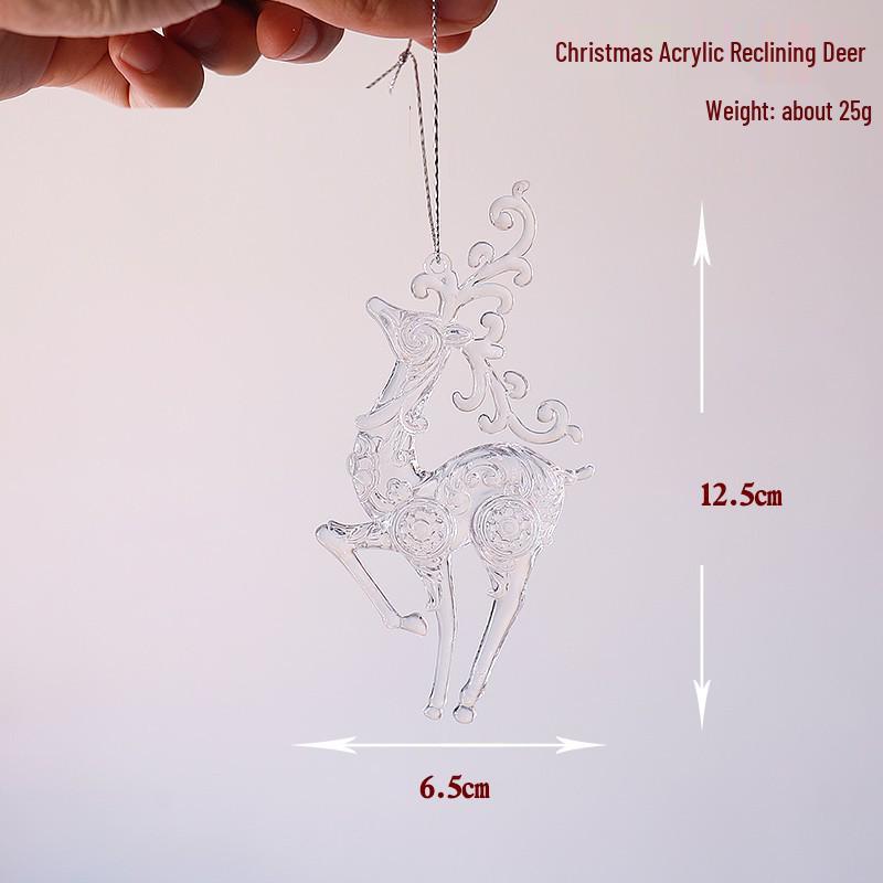 Ornament de Crăciun Fulg de Nea: Gheață Acrilică pentru Decor de Sărbători sau Instalație de Nuntă, Alb Transparent