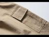 City Fanpin 2024 Spring Men's Loose Wide-Leg Multi-Pocket Work Pants - Solid Color