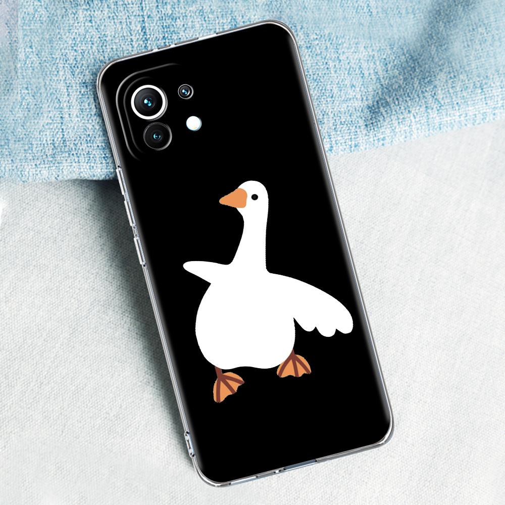 Cartoon Doubt Duck For Poco X5 X3 NFC F5 F4 F3 M3 Clear Case For Xiaomi 12T 12 13 Lite 11 Ultra Mi 10T 5G 11X Pro 11T Soft Cover