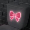 Glow-In-The-Dark Toilet Decoration Decals Luminous Toilet Seat Cover Sticker Pink Bowknot Design Pvc Toilet Lid Wall Decoration