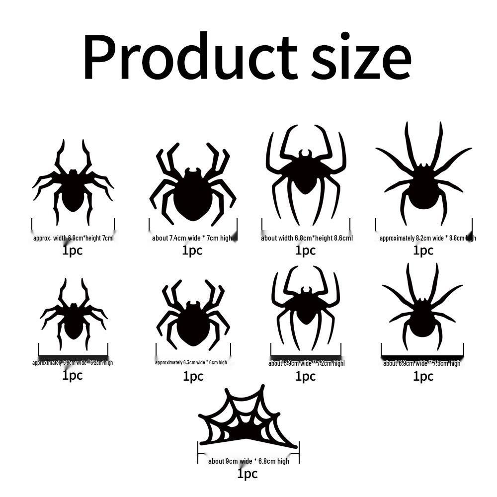 

Halloween 3D LED Spider Bat Window Sticker Lights OPP Bag Packaging