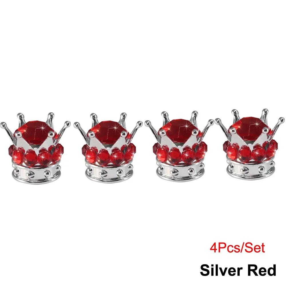 4 Stuks Duurzame Kroon Met Diamant Elektrische Scooter Ventielsteel Dop Stofdichte Afdekking Banden Accessoires Beschermhoes