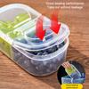 Double Compartment Covered Kitchen Food Grain Sealed Tank Multifunctional Kitchen Refrigerator Plastic Storage Fresh Box