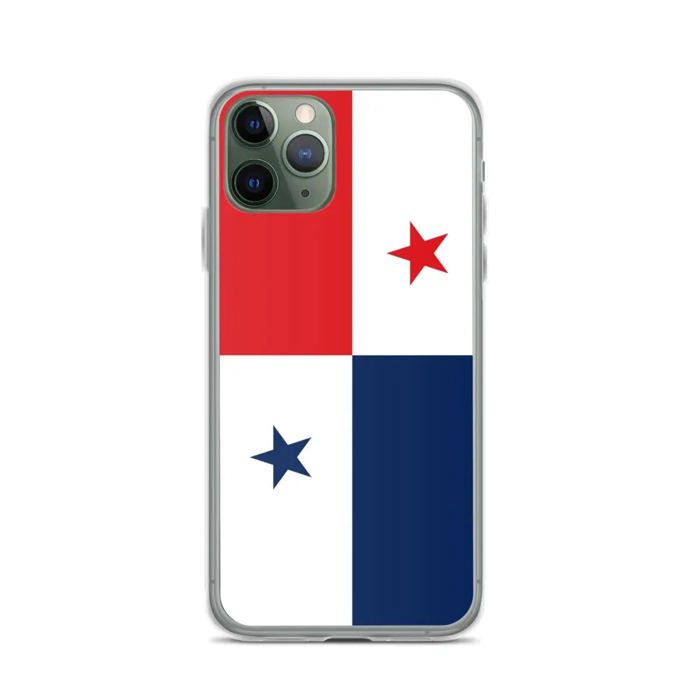 Coque iPhone - Drapeau Panama - iPhone 11 Pro - Souple - Multicolore - Verticale