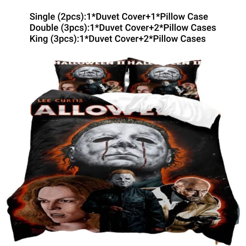 High-quality Bedding Set With Terrifying Character Prints Speed Sell Wish Export