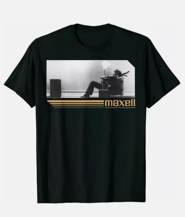 Maxells Футболка с коротким рукавом Смешная черная хлопковая футболка Унисекс футболка XXXXL