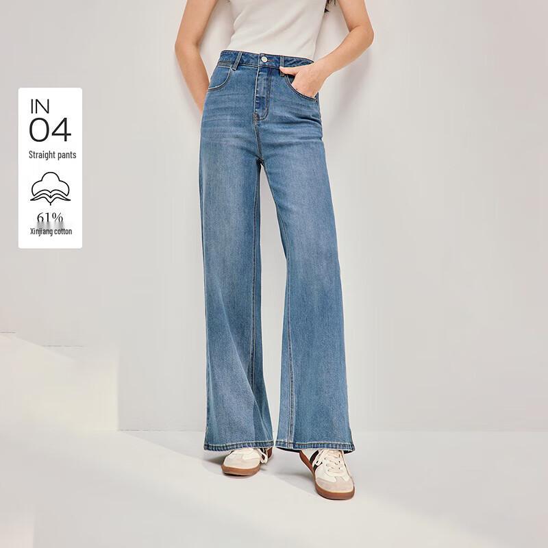 

INMAN Женские повседневные джинсы прямого кроя с необработанным краем и разрезами 27