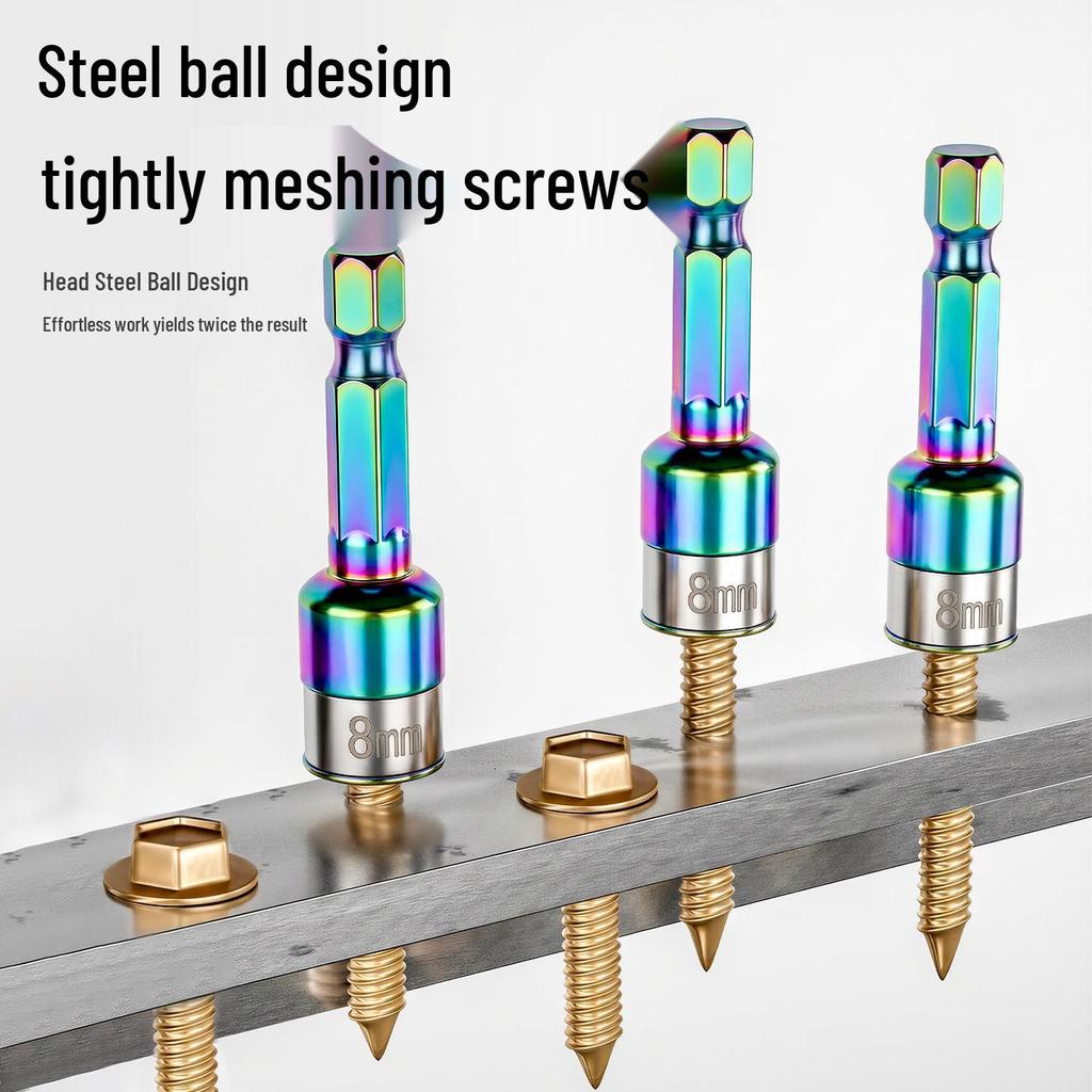 Magnetic-Free Swallowtail 8mm Steel Ball Drill Bit Sleeve - High Hardness
