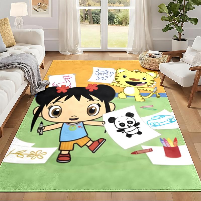 Kai lan Carpet Door Mat for Living Room or Bedroom Protective Mat Under Chair Office Decoration Christmas Gift Birthday Present
