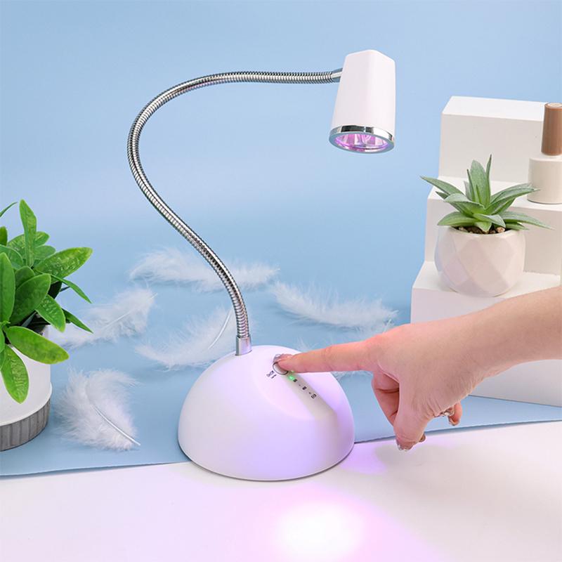 Portable Desktop Sensor Focused Beam USB Rechargeable Nail Lamp Cordless Mini Battery 18W UV LED Nail Light for Curing Finger