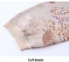 Spring/Summer Ice Silk Seven-Sleeve Chinese-Style T-Shirt with Stand Collar & Gauze Sleeves for Middle-Aged & Elderly Women