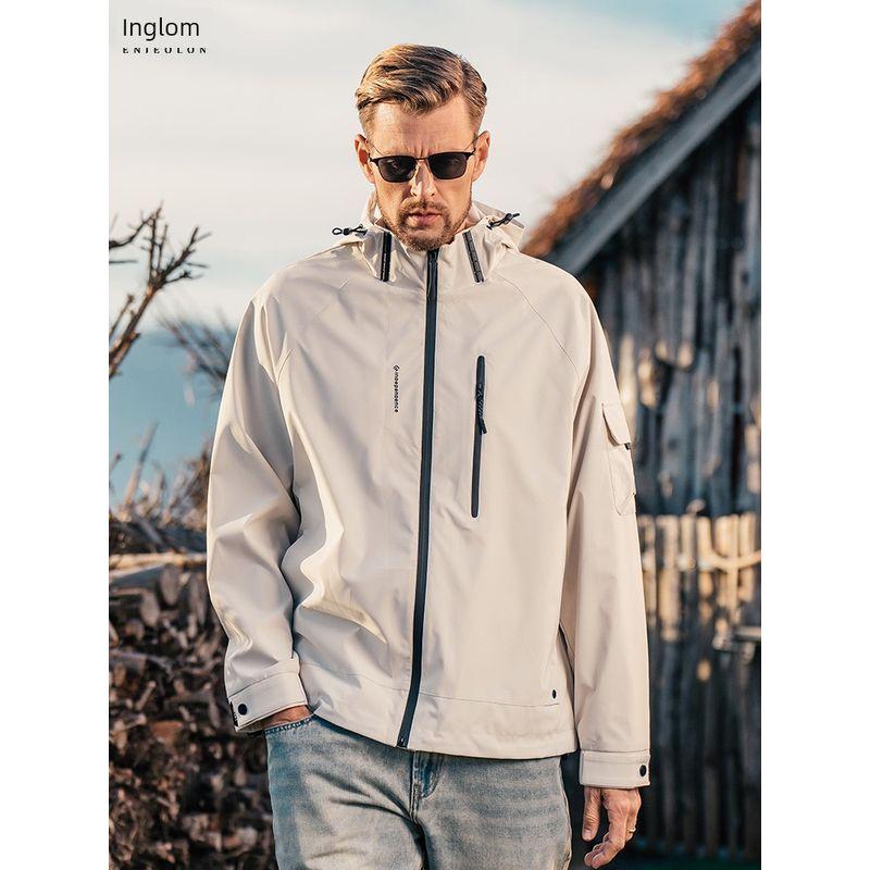 Yingjuelun Men's Hooded Jacket 2025 Autumn and Winter New Outdoor Workwear Jacket Men's Windproof Sports Top