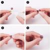 LiQunSweet 50 Pcs Handmade Mixed Random Color Vintage Natural Wood with Resin Cabochon Charm Bead Without Hole Round Shape for Necklace Earring