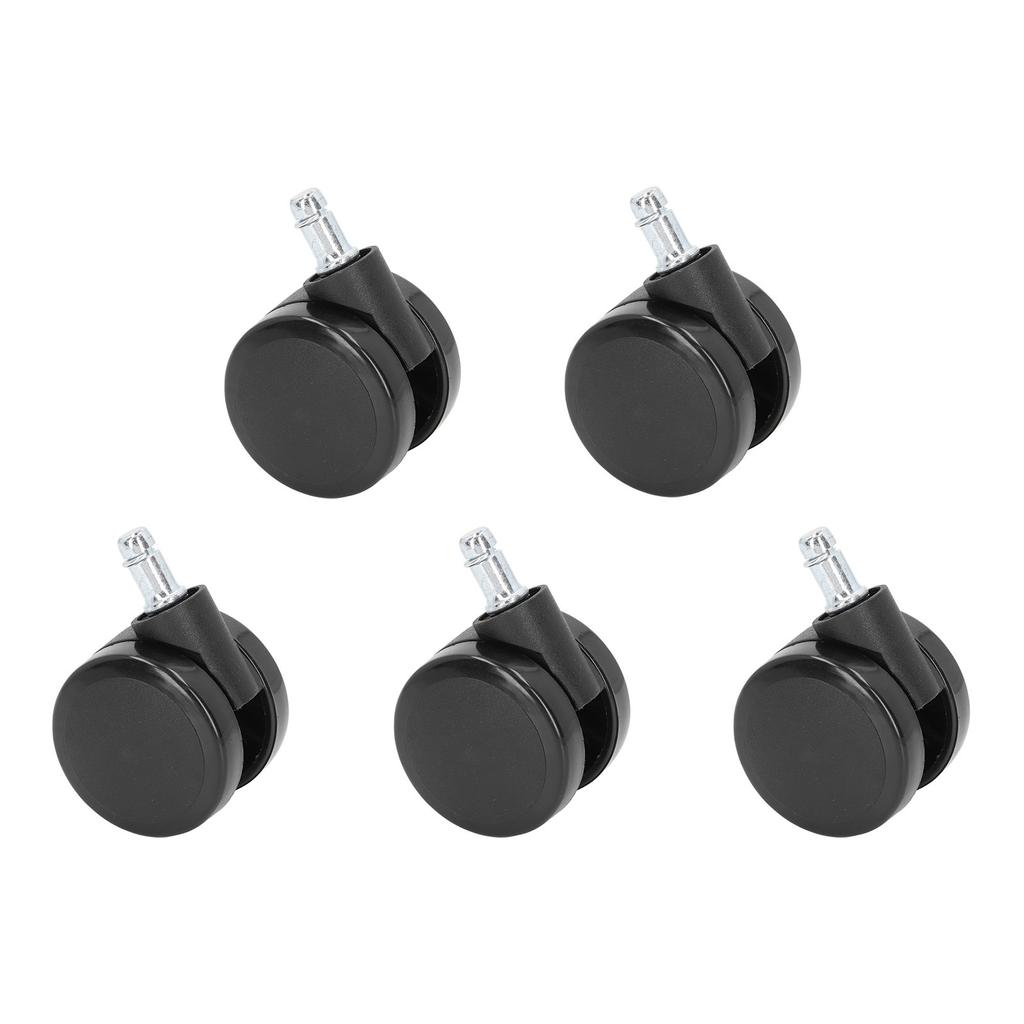 5Pcs Office Chair Wheels Computer Swivel Chair Pole Universal Pulley Replacement Mute